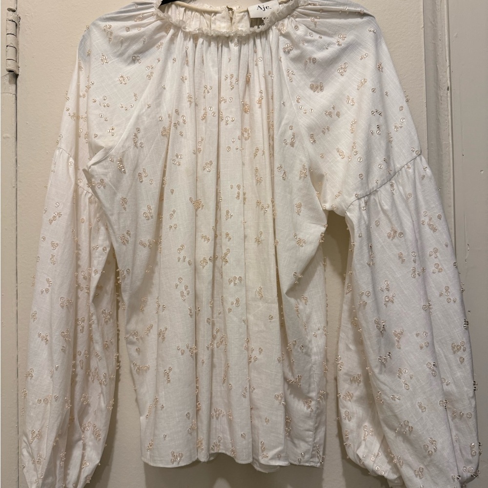 Aje Women's Cream Floral Top